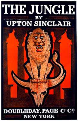 Photograph of Cover of Upton Sinclair's The Jungle (1905)