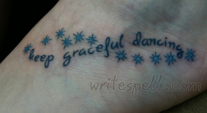 Keep Graceful Dancing Foot Tattoo