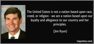 The United States is not a nation based upon race, creed, or religion ...