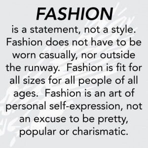 Fashion is a statement, not a style #flywithstyle