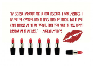 Marilyn Monroe quote by Monkey Business Graphic Design.