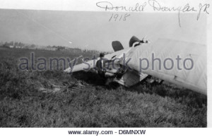 Stock Photo Donald Douglas Jr with Hubert Ketter wreck 1922