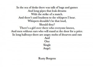 Rusty's poem, Stuck In Love