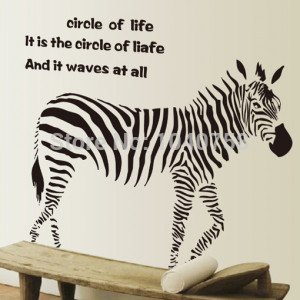 Zebra-Wall-Sticker-Living-Room-Anime-Poster-Animal-Wall-Decals-Quotes ...