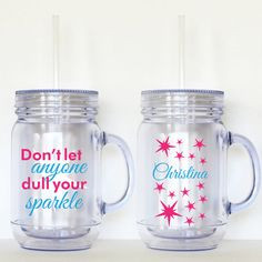 Don't Let Anyone Dull your Sparkle Mason Jar by SweetSipsters, $17.00
