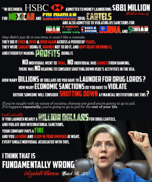 Elizabeth Warren on HSBC