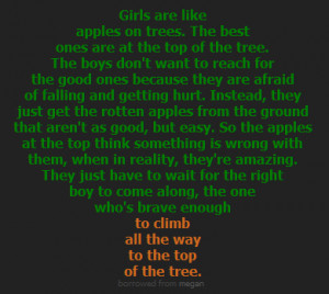 Girls Are Like Apples on Trees...