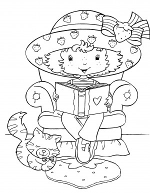 ... coloring pages strawberry shortcake with flowers coloring pages