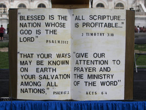 National Day of Prayer sign in Washington DC
