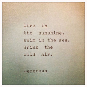 live in the sunshine swim in the sea quote – Google Search