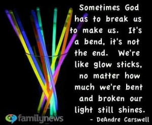 Glow stick with poem