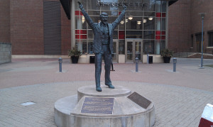 This is the Herb Brooks statue outside one of the entrances to the ...