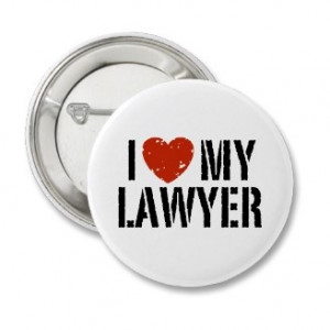 Love My Lawyer Pin for satisfied clients