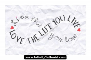 Live Laugh Love Infinity Tattoo