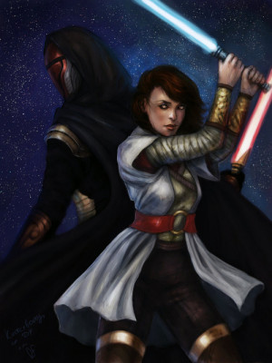 Meetra and Revan by ~ DancinFox