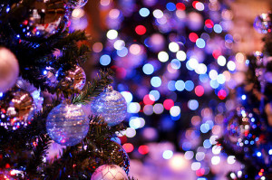 bright, christmas, christmas tree, decorations, glitter, lights ...