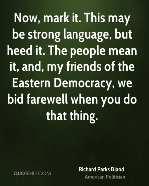 Richard Parks Bland Quotes