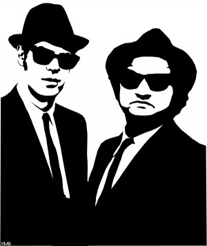 Blues Brothers Stencil by Six-Hundred