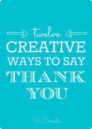 Creative Ways to Say “THANK YOU”