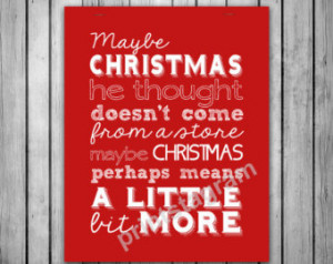 Grinch Quote Christmas Print - digi tal download ...