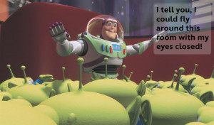buzz lightyear quote fly around this room