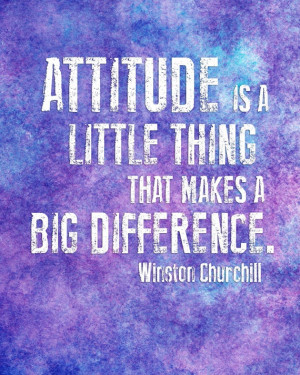 Attitude Inspirational Quote - Classroom Decor - 8x10 Watercolor ...