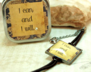 Affirmation or Positive Sayings Quotes Bracelet in matching Gift Tin I ...