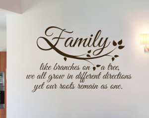 Family Roots Quote - Vinyl Wall Art Decal Custom Stickers ...