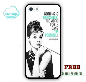 Details about Iphone 5s Case Cute Audrey Hepburn Inspirational Quote ...