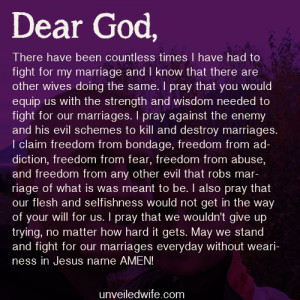 Dear God, There have been countless times I have had to fight for my ...