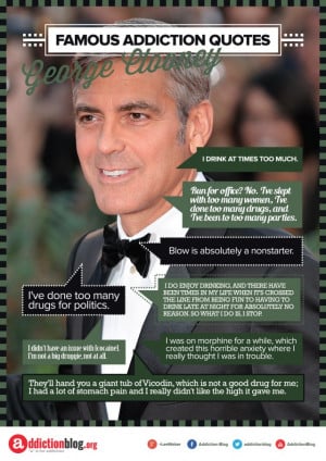 George Clooney’s quotes on drug and alcohol use (INFOGRAPHIC)