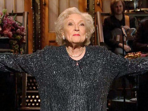 Betty White, during her SNL opening monologue