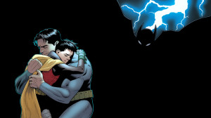 ... Robin Hug Embrace Lightning Black DC-comics wallpaper background