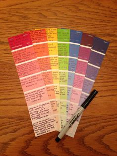 Quotes on paint tabs! You could get creative with different colored ...