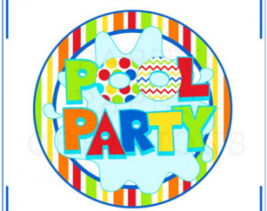 Birthday Pool Party Clip Art