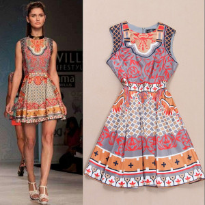 Russian Luxury Brand New arrival 2014 women ladies summer runway ...