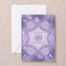 49th birthday lilac dreams Greeting Cards for