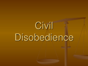 Sun Feb Civil Disobedience...