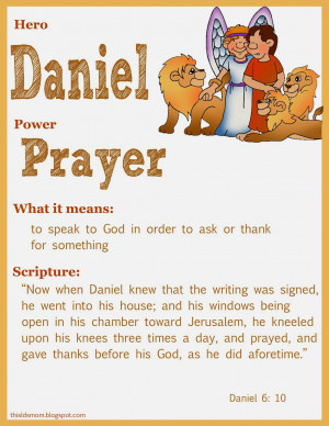 just focused on the story of Daniel in the lion's den which is LDS ...