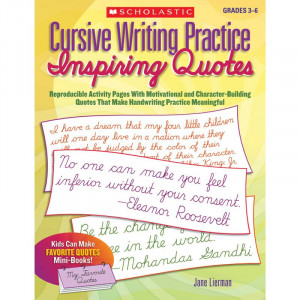Cursive Writing Practice: Inspiring Quotes Book