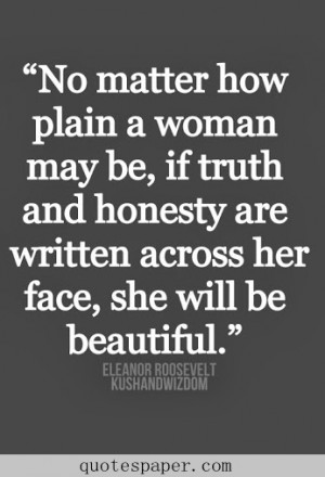 Woman’s truth and honesty