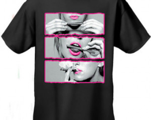 Roll it, Lick it, Smoke it (Pink Lips) Mens T-Shirt #B189