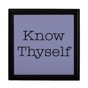 Purple Know Thyself Quotes Inspirational Quote Jewelry Box