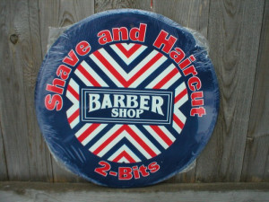 BARBER SHOP SHAVE HAIRCUT TIN SIGN METAL ADV SIGNS B