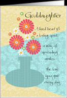 Goddaughter - Happy Birthday - Flower Vase card - Product #690842