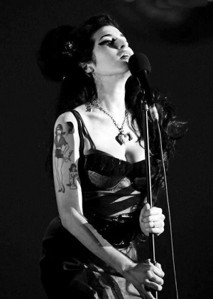 add more tags, amy winehouse, black and white, singer