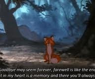 fox and the hound. I Always cry when she leaves him never fails :/