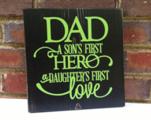 Father' Day Hero Dad Sign Quot e Distressed Wall art Home Decor Gift ...