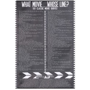 101 Movie Lines Canvas Wall Plaque