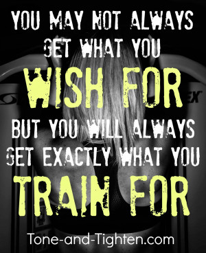 Fitness Motivation – You Will Always Get What You Train For